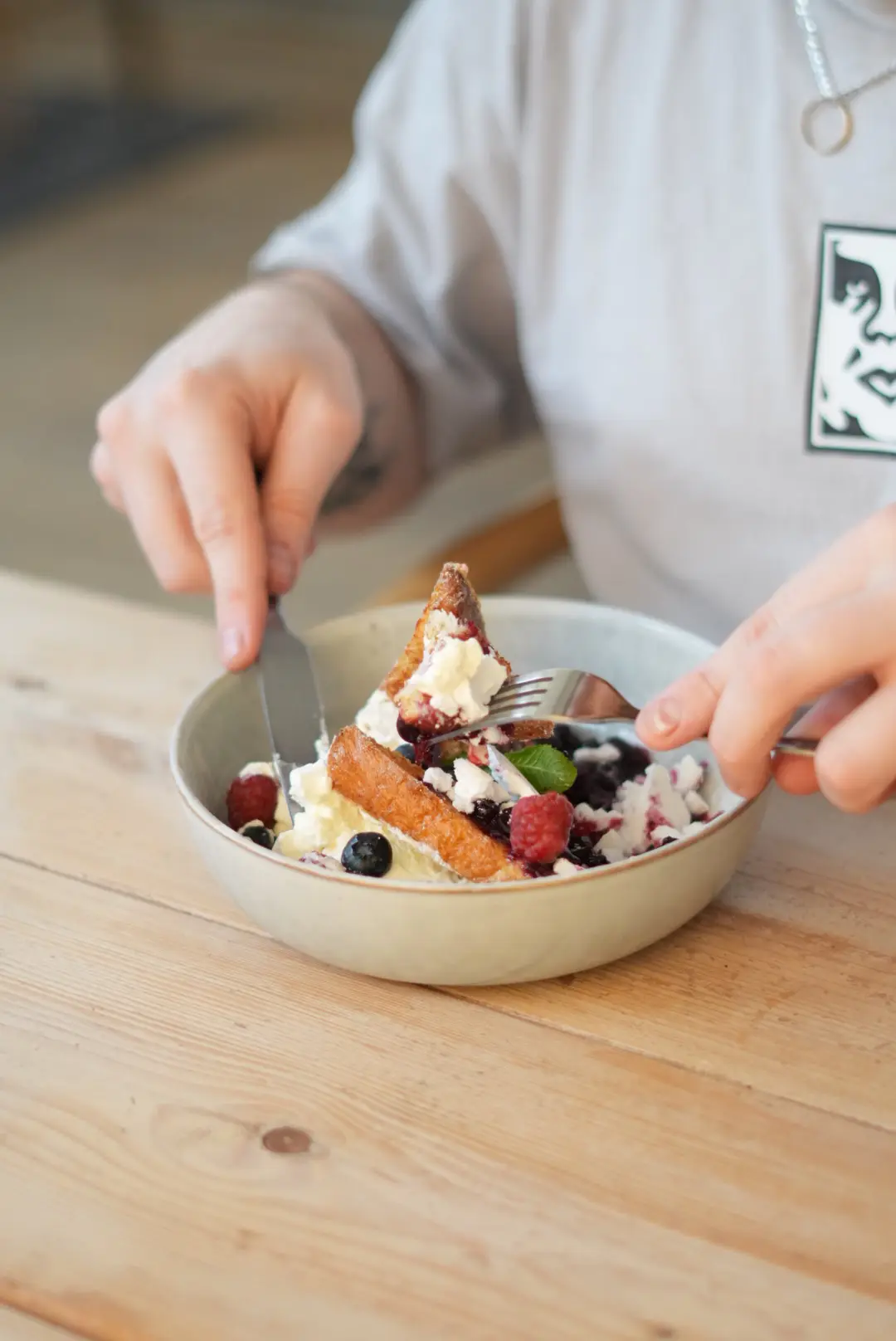Berry french toast plated