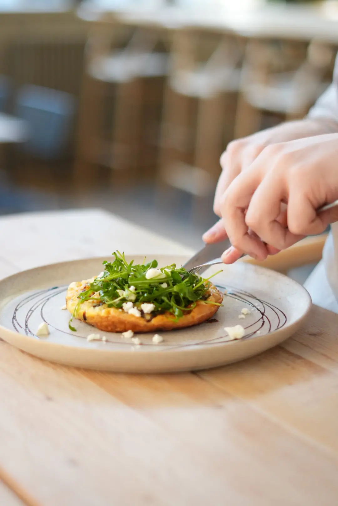Frittata with rocket and feta