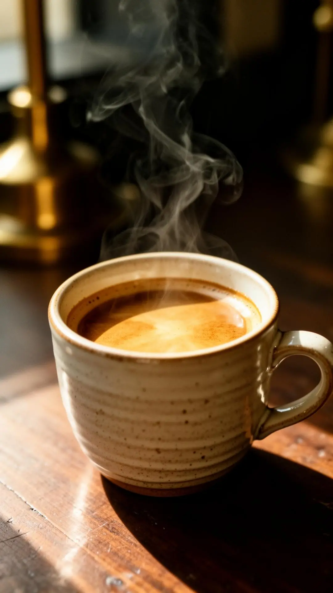 Steam off the espresso machine