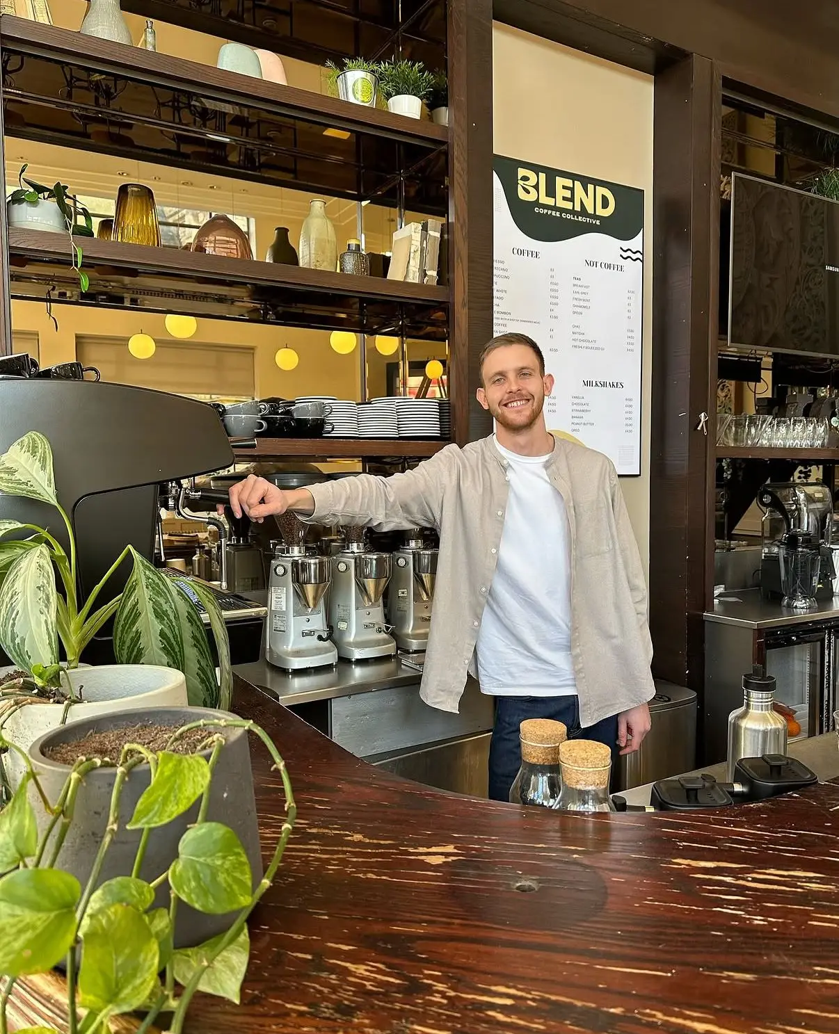 Ben Blades behind the bar at Blend on Richmond Hill