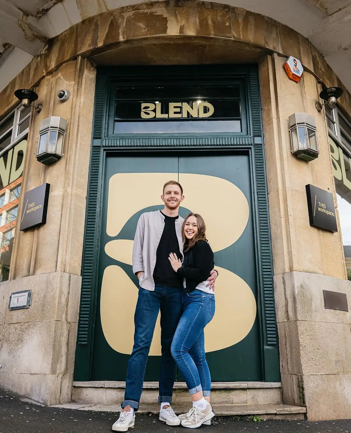 The Blend founders outside the Richmond Hill door
